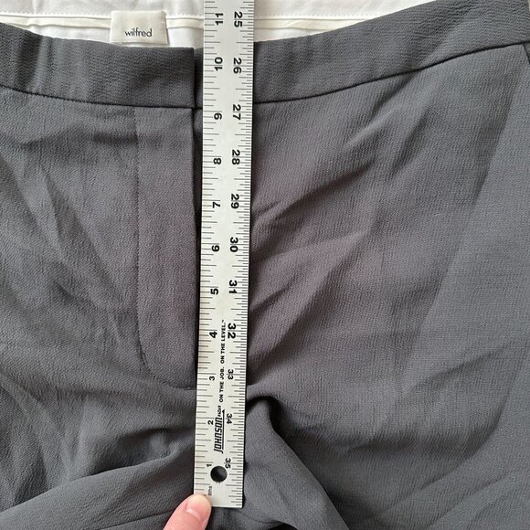 Wilfred Darontal Gray Crepe High Rise Pants Trousers Women's 8 Medium Slacks - Picture 6 of 9